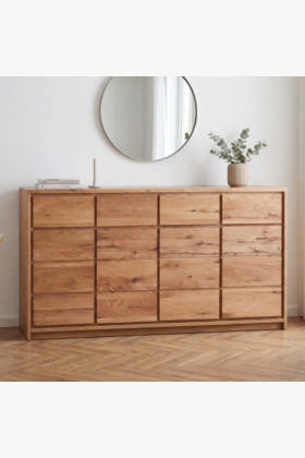 Széles tölgyfa komód tölgyfából – szélesség 171,5 cm