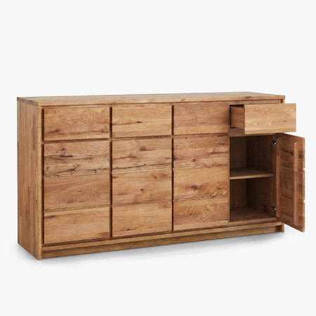 Széles tölgyfa komód tölgyfából – szélesség 171,5 cm