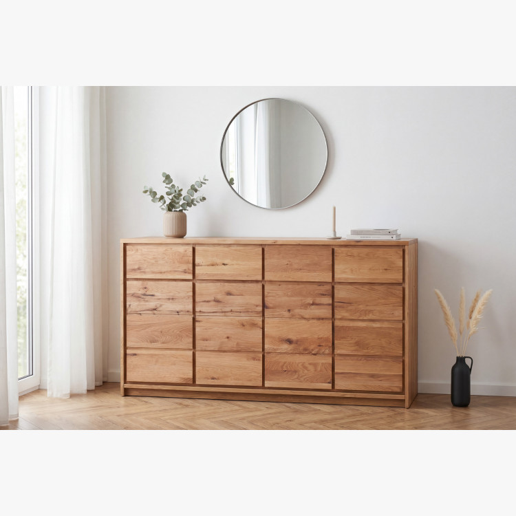 Széles tölgyfa komód tölgyfából – szélesség 171,5 cm