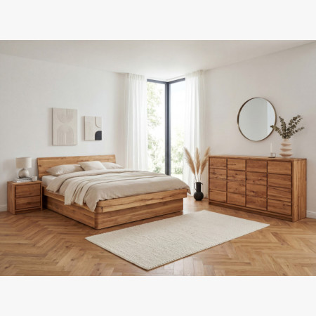 Széles tölgyfa komód tölgyfából – szélesség 171,5 cm