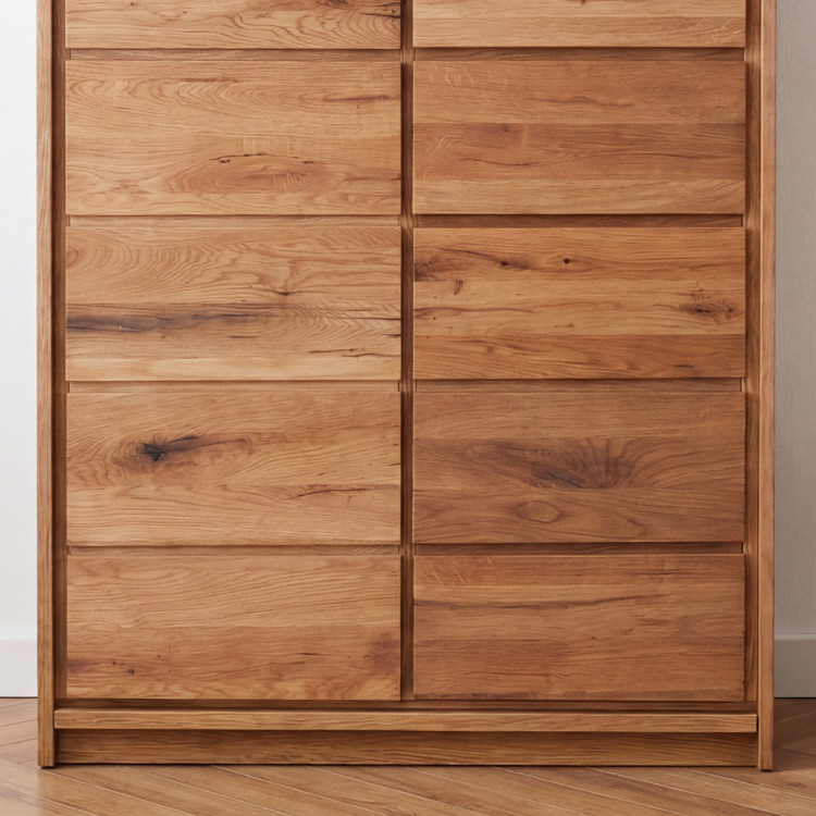 Magas tölgyfa komód tölgyből – ajtók és 5 fiók