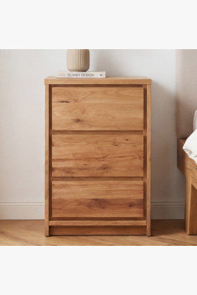 Tölgy éjjeli szekrény tölgyből – 3 fiók