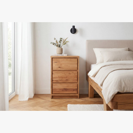 Tölgy éjjeli szekrény tölgyből – 3 fiók