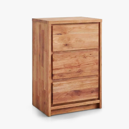 Tölgy éjjeli szekrény tölgyből – 3 fiók