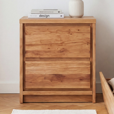 Tölgy éjjeliszekrény – 2 fiók