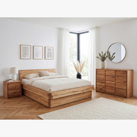 Tölgy éjjeliszekrény – 2 fiók