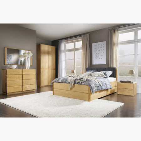 Ágy 180 cm tárolóval, Helsinki Olaj