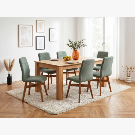 Étkezőszék YORK, zöld - easy clean