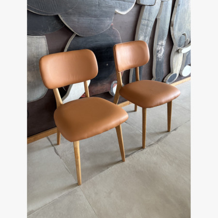 Tölgyfa bőrszék Benjamin – kínálatban két darabos szett, outlet