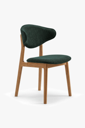 Kárpitozott étkezőszék tölgy lábakkal – szín zöld