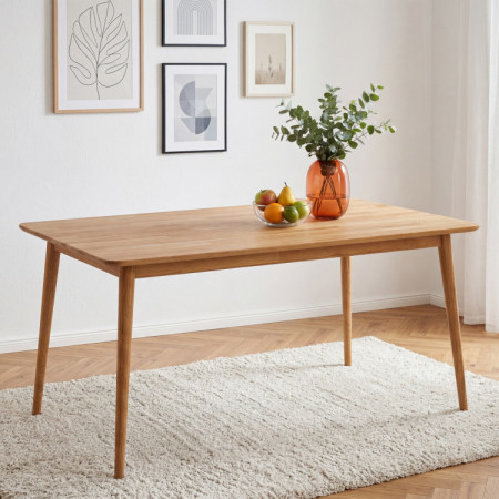 Tömör tölgy étkezőasztal Eko 140 x 90 cm