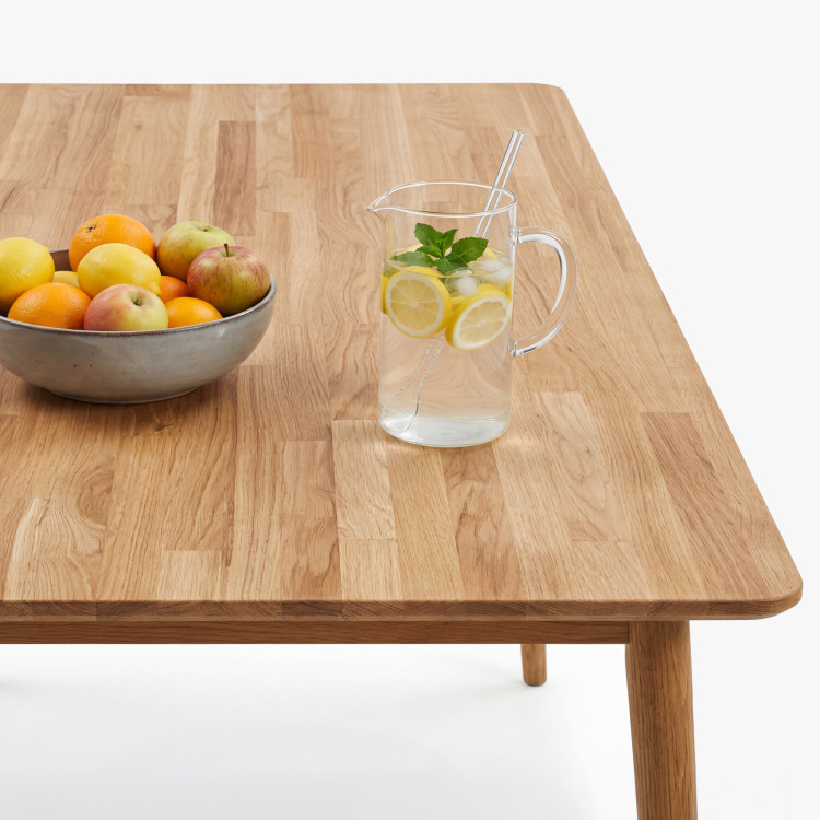 Tömör tölgy étkezőasztal Eko 140 x 90 cm