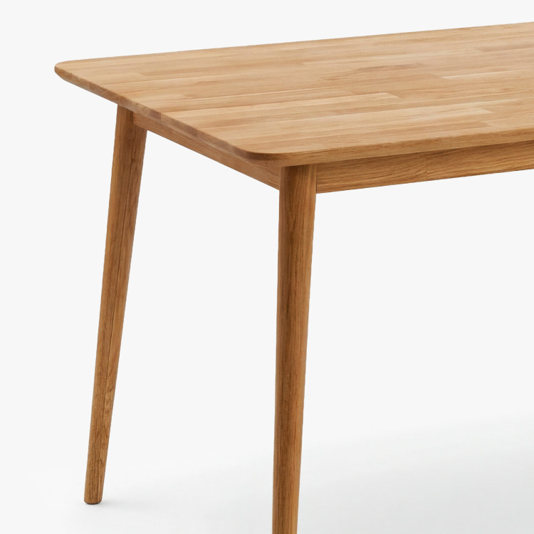 Tömör tölgy étkezőasztal Eko 140 x 90 cm