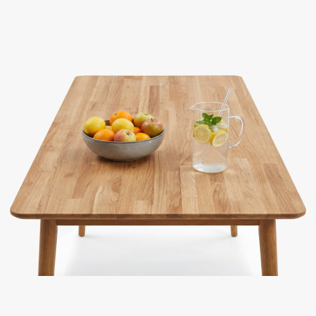 Tömör tölgy étkezőasztal Eko 140 x 90 cm