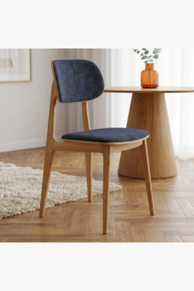 Kárpitozott étkezőszék Vard tömör tölgyből – antracit szövet 2