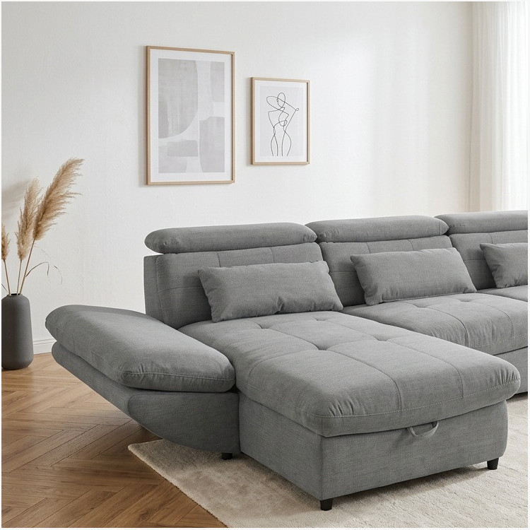 U-alakú ülőgarnitúra ágyfunkcióval Park - hosszabb oldala jobbra