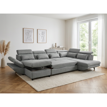 U-alakú ülőgarnitúra ágyfunkcióval Park - hosszabb oldala jobbra