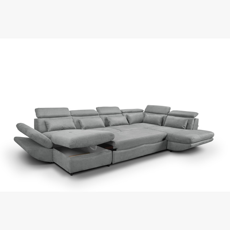 U-alakú ülőgarnitúra ágyfunkcióval Park - hosszabb oldala jobbra