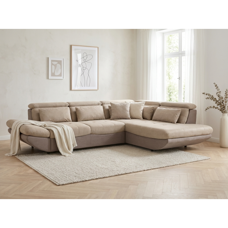 Modern sarokülőgarnitúra Park ágyfunkcióval és tárolóhellyel - jobb oldali sarok