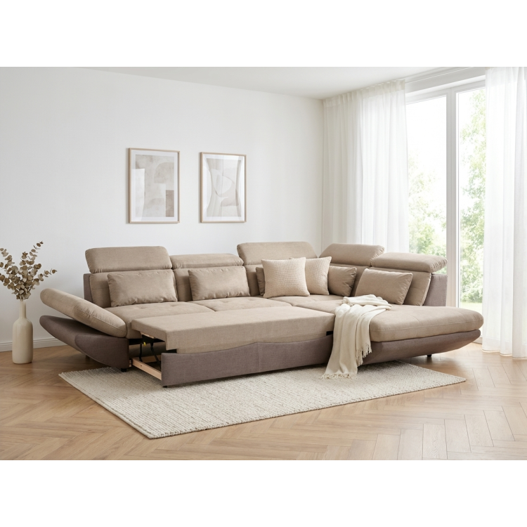 Modern sarokülőgarnitúra Park ágyfunkcióval és tárolóhellyel - jobb oldali sarok