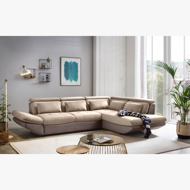 Modern sarokülőgarnitúra Park ágyfunkcióval és tárolóhellyel - jobb oldali sarok