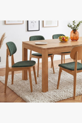 Tömör tölgyfa kihúzható asztal Matuš 140 x 90 cm + 80 cm bővítés 2