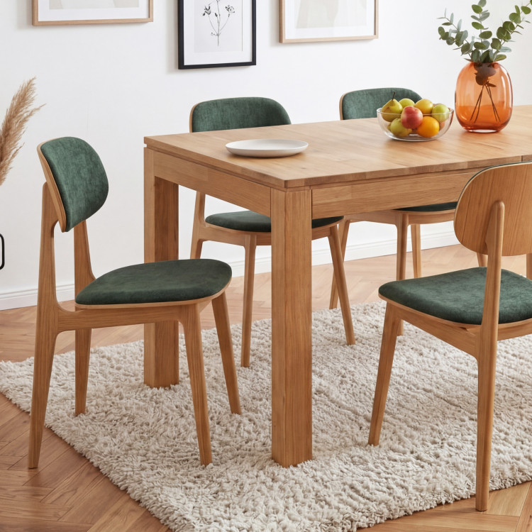 Tömör tölgyfa kihúzható asztal Matuš 140 x 90 cm + 80 cm bővítés