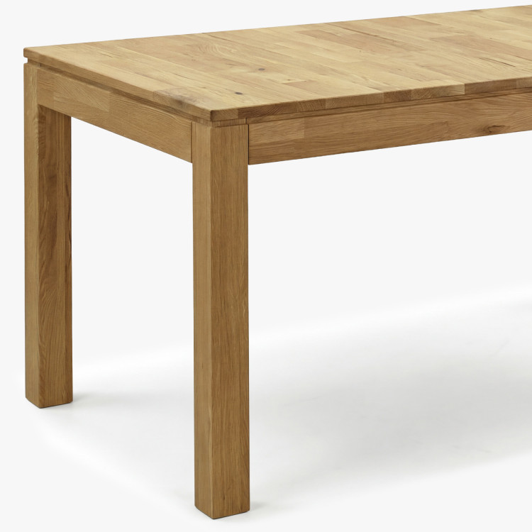 Tömör tölgyfa kihúzható asztal Matuš 140 x 90 cm + 80 cm bővítés