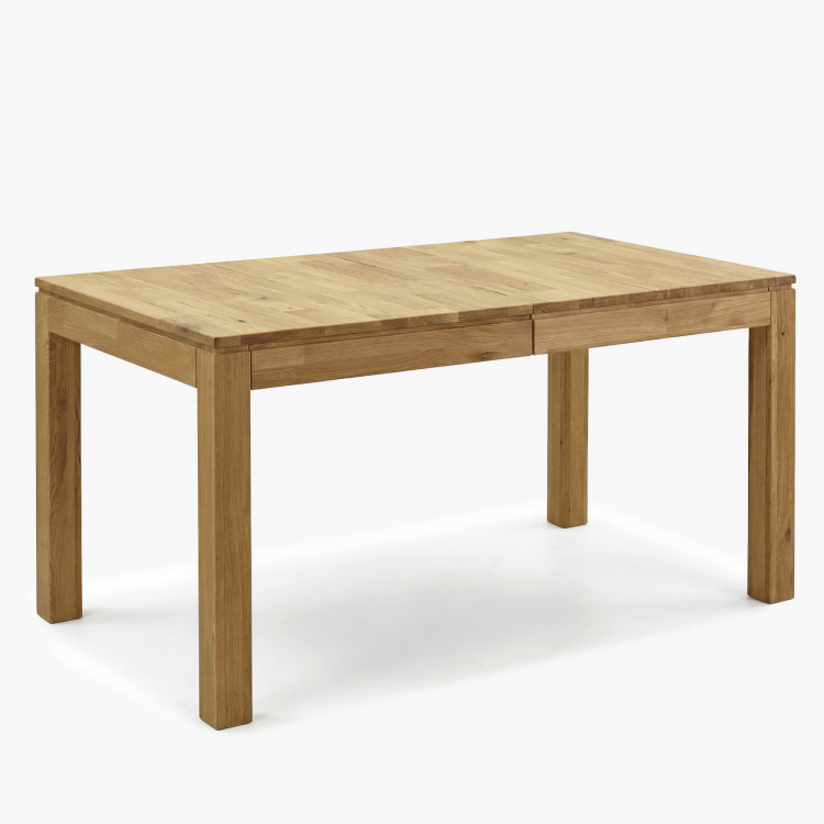 Tömör tölgyfa kihúzható asztal Matuš 140 x 90 cm + 80 cm bővítés