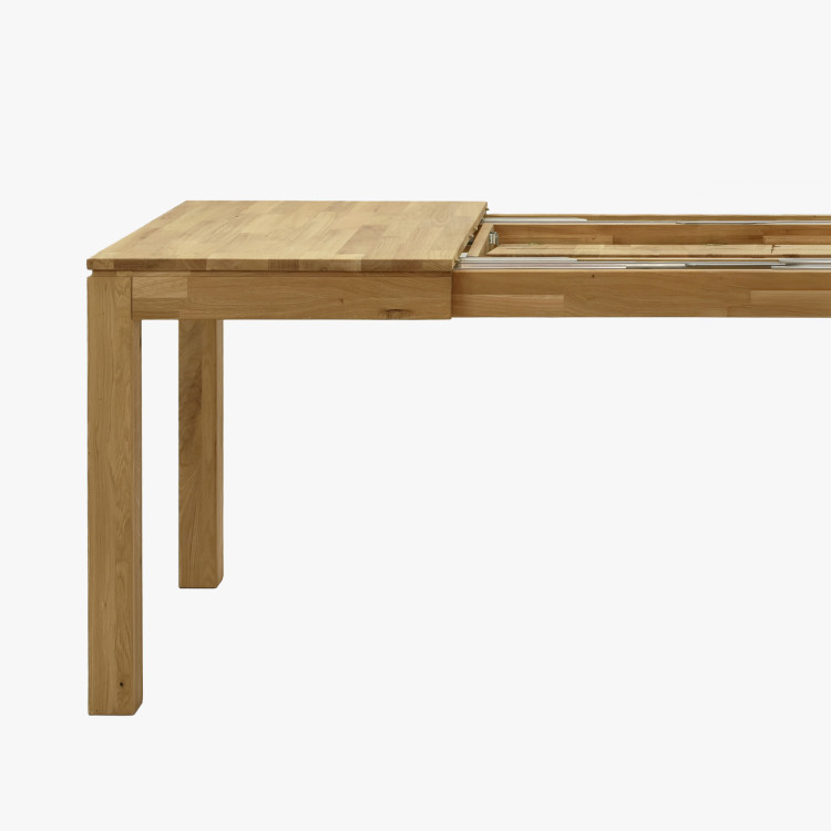 Tömör tölgyfa kihúzható asztal Matuš 140 x 90 cm + 80 cm bővítés