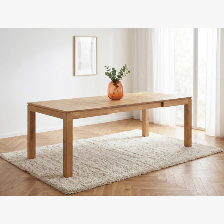 Tömör tölgyfa kihúzható asztal Matuš 140 x 90 cm + 80 cm bővítés