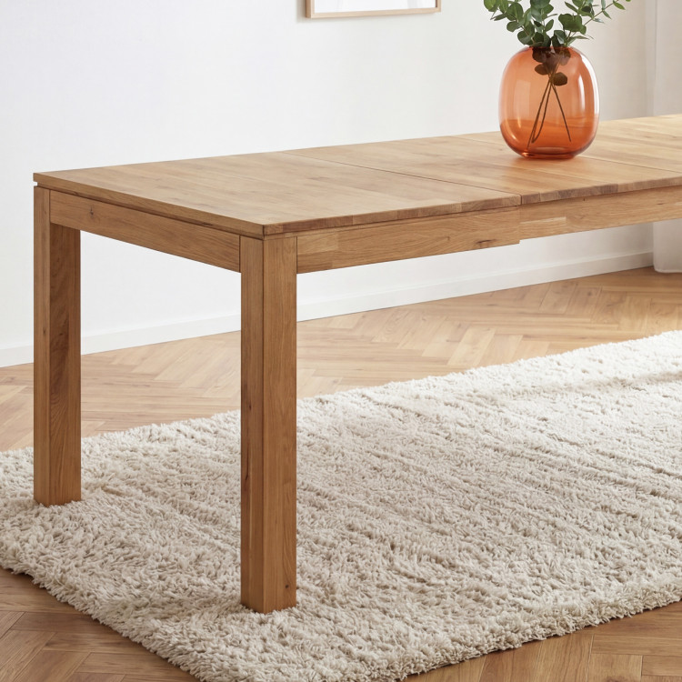 Tömör tölgyfa kihúzható asztal Matuš 140 x 90 cm + 80 cm bővítés