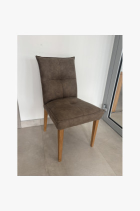 szürke kárpitozású tölgyfa lábú kényelmes Riga étkezőszék