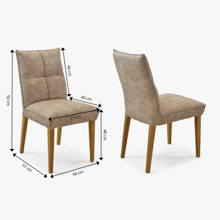 Kényelmes Riga szürke kárpitozású étkezőszékek - outlet