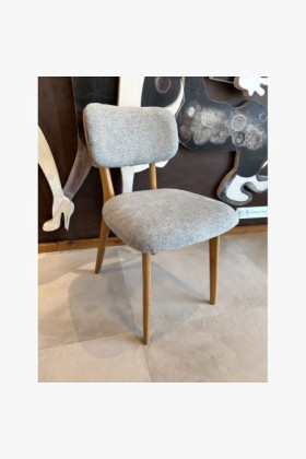 Tölgyfa kárpitozott szék szürke kárpittal, EasyClean funkcióval