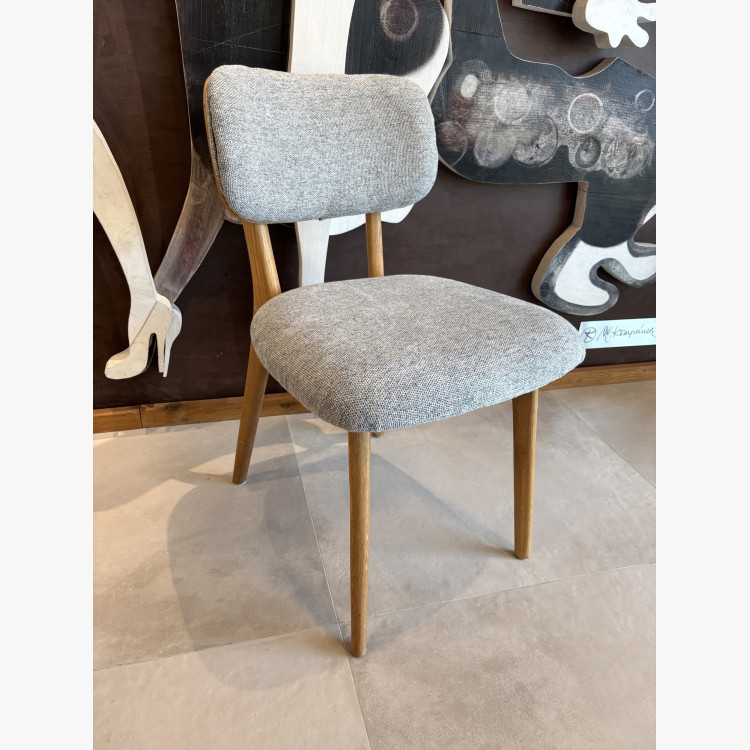 Tölgy kárpitozott szék - szürke outlet