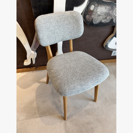 Tölgy kárpitozott szék - szürke outlet