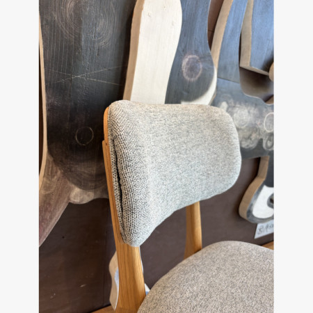Tölgy kárpitozott szék - szürke outlet