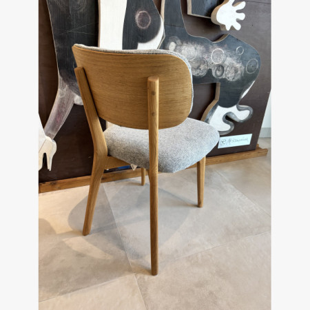 Tölgy kárpitozott szék - szürke outlet