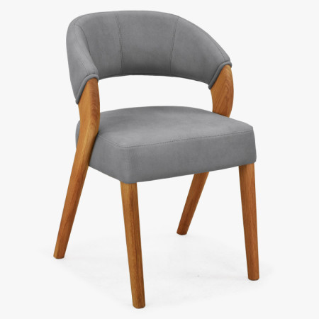 Designos luxus szék - tölgy, Almondo - világosszürke