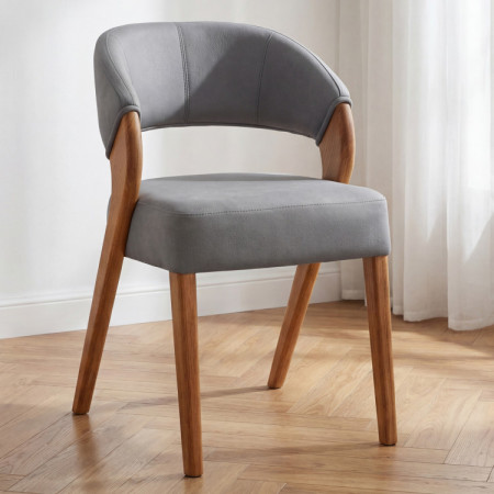 Designos luxus szék - tölgy, Almondo - világosszürke