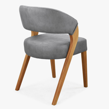 Designos luxus szék - tölgy, Almondo - világosszürke