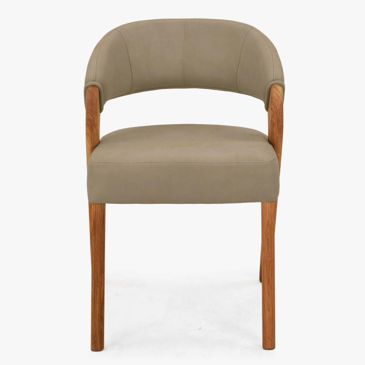 Luxus design szék - tölgy, Almondo - bézs homokszínű