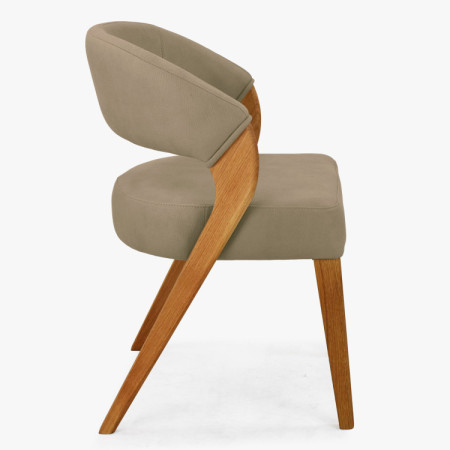 Luxus design szék - tölgy, Almondo - bézs homokszínű