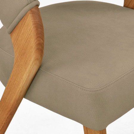 Luxus design szék - tölgy, Almondo - bézs homokszínű