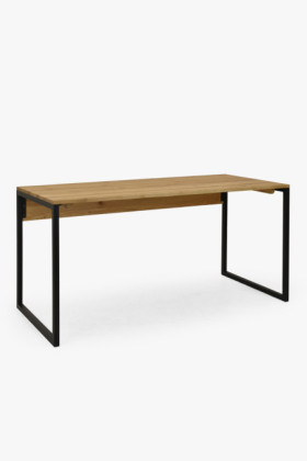 Tölgyfa íróasztal Albero 160x70 cm fém lábak 2