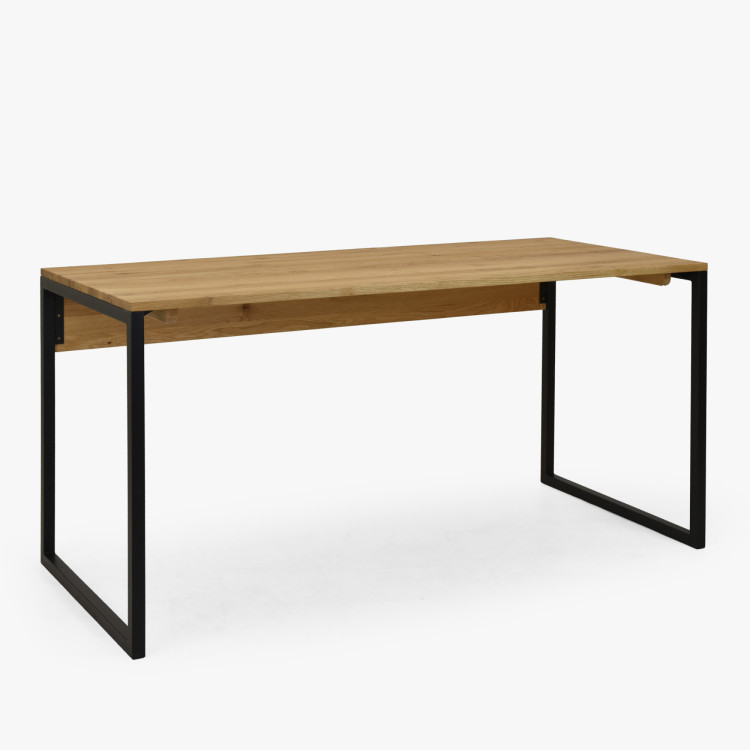Tölgyfa íróasztal Albero 160x70 cm fém lábak