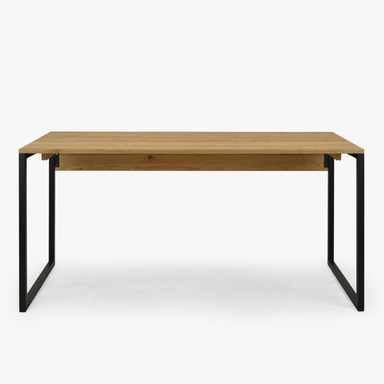 Tölgyfa íróasztal Albero 160x70 cm fém lábak