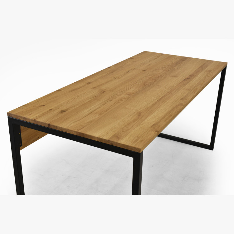 Tölgyfa íróasztal Albero 160x70 cm fém lábak