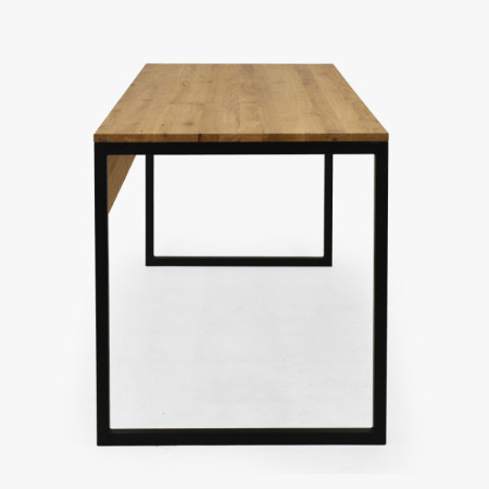 Tölgyfa íróasztal Albero 160x70 cm fém lábak